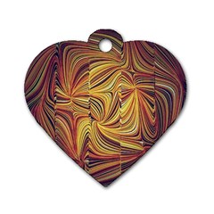 Electric Field Art Lvi Dog Tag Heart (two Sides) by okhismakingart