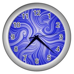 Electric Field Art Lvii Wall Clock (silver) by okhismakingart