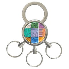 Electric Field Art Collage I 3-ring Key Chains by okhismakingart