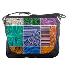 Electric Field Art Collage I Messenger Bag by okhismakingart