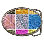 Electric Field Art Collage II Belt Buckles Front