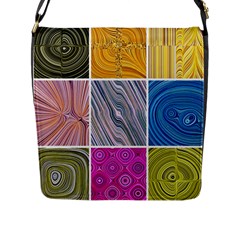 Electric Field Art Collage Ii Flap Closure Messenger Bag (l) by okhismakingart