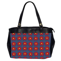 Red Begonias Oversize Office Handbag (2 Sides) by WensdaiAmbrose