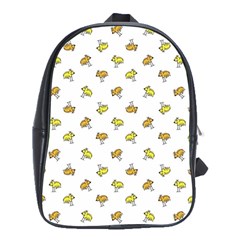 Birds, Animal, Cute, Sketch, Wildlife, Wild, Cartoon, Doodle, Scribble, Fashion, Printed, Allover, For Kids, Drawing, Illustration, Print, Design, Patterned, Pattern School Bag (xl) by dflcprintsclothing