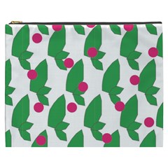 Feuilles Et Pois Cosmetic Bag (xxxl) by perlette