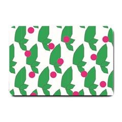 Feuilles Et Pois Small Doormat  by perlette