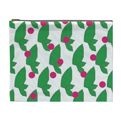 Feuilles Et Pois Cosmetic Bag (xl) by perlette