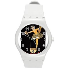 Pernis Champagne Round Plastic Sport Watch (m)