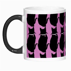 Cat Silouette Pattern Pink Morph Mugs by snowwhitegirl