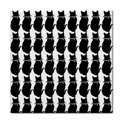 Cat Silouette Pattern Face Towel by snowwhitegirl