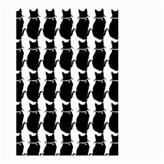 Cat Silouette Pattern Small Garden Flag (two Sides) by snowwhitegirl