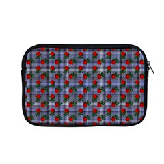 Roses Blue Plaid Apple Macbook Pro 13  Zipper Case by snowwhitegirl