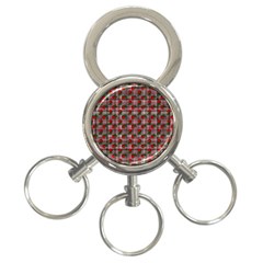 Roses Pink Plaid 3-ring Key Chains