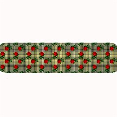 Roses Yellow Plaid Large Bar Mats