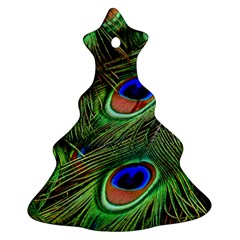 Peacock Feathers Christmas Tree Ornament (two Sides) by snowwhitegirl