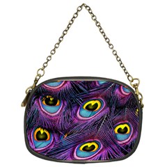 Peacock Feathers Purple Chain Purse (one Side) by snowwhitegirl