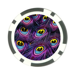 Peacock Feathers Purple Poker Chip Card Guard (10 Pack) by snowwhitegirl