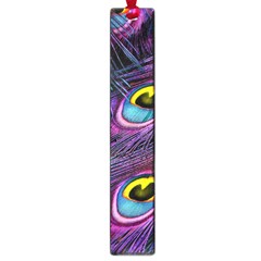 Peacock Feathers Purple Large Book Marks by snowwhitegirl