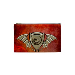 Wonderful Dragon On A Shield With Wings Cosmetic Bag (small) by FantasyWorld7