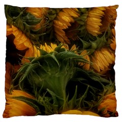 Bunch Of Sunflowers Large Cushion Case (one Side) by okhismakingart