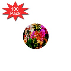 Orchids in the Market 1  Mini Buttons (100 pack) 