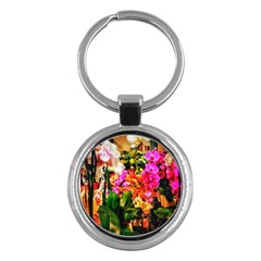 Orchids in the Market Key Chains (Round) 