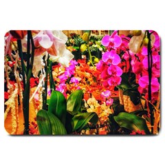 Orchids in the Market Large Doormat 