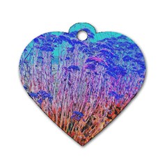 Sedum And Turquoise Dog Tag Heart (one Side) by okhismakingart