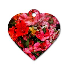 Lovely Lilies  Dog Tag Heart (two Sides) by okhismakingart