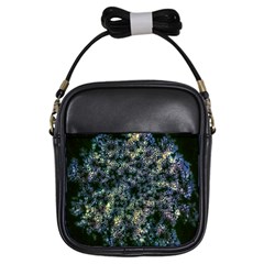 Queen Annes Lace In Blue And Yellow Girls Sling Bag