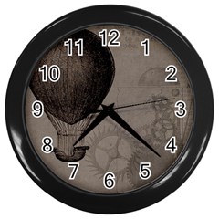 Vintage - Hot Air  Wall Clock (black) by WensdaiAmbrose