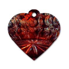 Glass Geometries  Dog Tag Heart (one Side)