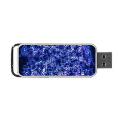 Queen Annes Lace In Blue Portable Usb Flash (one Side) by okhismakingart