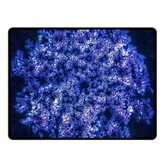Queen Annes Lace In Blue Double Sided Fleece Blanket (small)  by okhismakingart