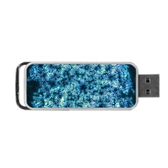 Queen Annes Lace In Neon Blue Portable Usb Flash (one Side) by okhismakingart