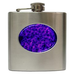 Queen Annes Lace In Blue And Purple Hip Flask (6 Oz) by okhismakingart