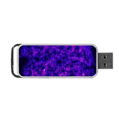 Queen Annes Lace In Blue And Purple Portable Usb Flash (one Side) by okhismakingart