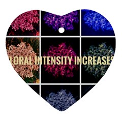 Floral Intensity Increases  Heart Ornament (two Sides) by okhismakingart