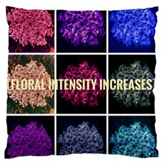 Floral Intensity Increases  Standard Flano Cushion Case (two Sides)