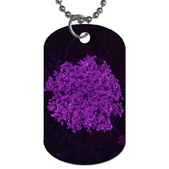 Queen Annes Lace In Purple Dog Tag (two Sides) by okhismakingart