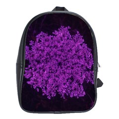 Queen Annes Lace In Purple School Bag (large) by okhismakingart