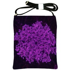 Queen Annes Lace In Purple Shoulder Sling Bag by okhismakingart