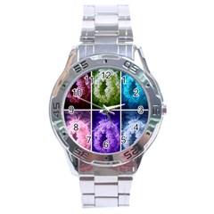 Closing Queen Annes Lace Collage (horizontal) Stainless Steel Analogue Watch by okhismakingart