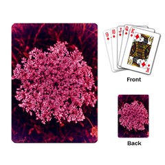 Queen Annes Lace In Red Part Ii Playing Cards Single Design by okhismakingart