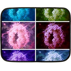 Closing Queen Annes Lace Collage (Vertical) Double Sided Fleece Blanket (Mini) 
