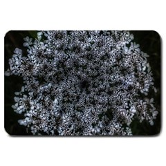 Queen Annes Lace In White Large Doormat  by okhismakingart