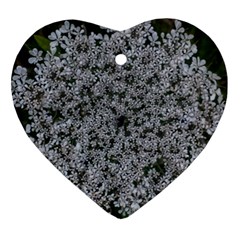 Queen Annes Lace Original Heart Ornament (two Sides) by okhismakingart