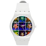 Sumac Collage Round Plastic Sport Watch (M) Front