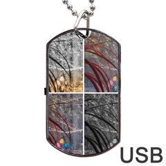 Winter Tulips Dog Tag Usb Flash (one Side) by okhismakingart