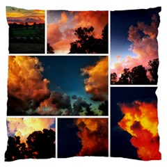 Sunset Collage Ii Large Flano Cushion Case (two Sides) by okhismakingart